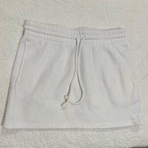 TNA Cozy Fleece Skirt in White